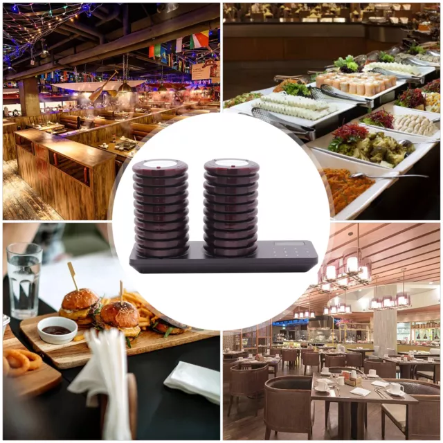 Restaurant Paging System 20 Pager Buzzer Hotel Cafe Guest Call Wireless Queuing 2