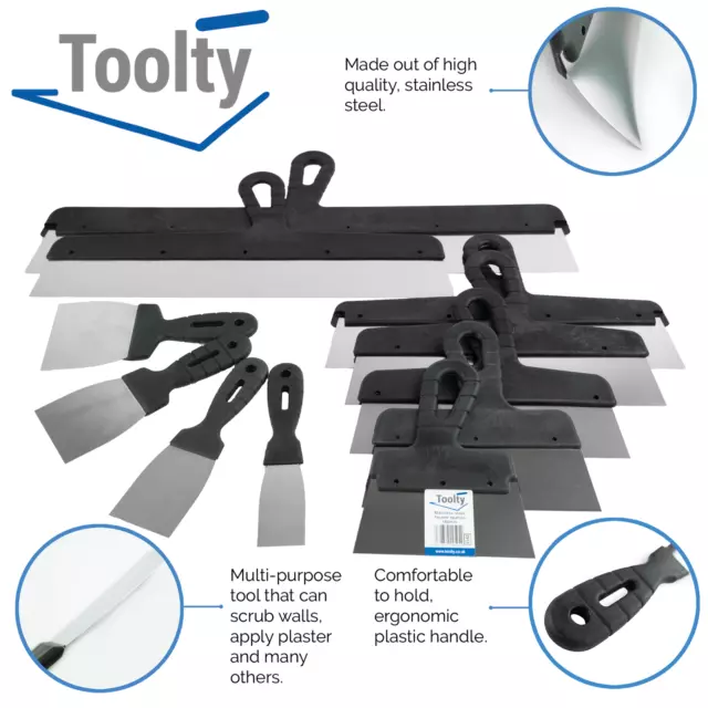 Toolty Stainless Steel Filling Knife, Drywall Plastering DIY