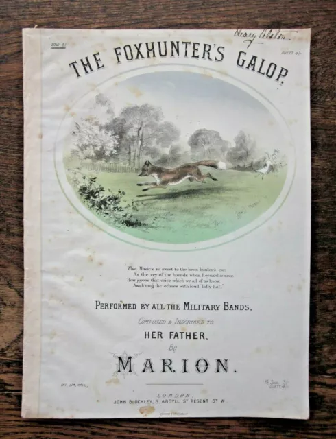 c1870 Foxhunters Galop musique victorienne Marion McGrigor compositrice féminine Concanen