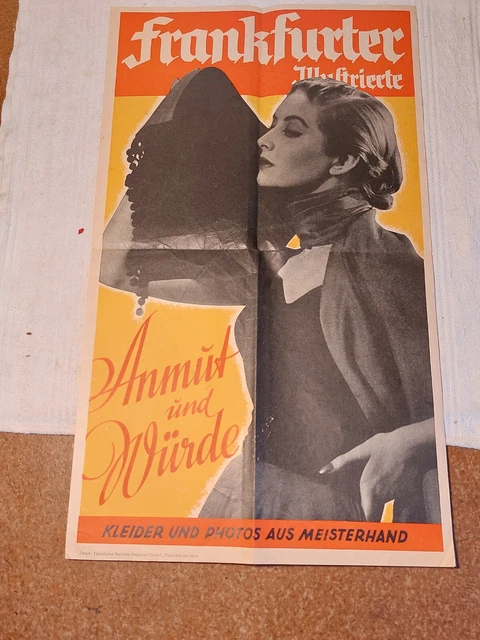 Altes org. Werbeplakat " Frankfurter Illustrie um 1935 Altes org. Werbeplakat " Frankfurter Illustrie um 1935