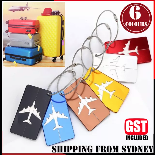 Luggage Tag Aluminum Travel Baggage Suitcase Identity Address Name Label Cards