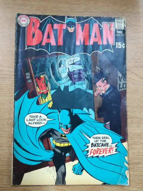 BATMAN #217 NEAL ADAMS Cover Art! IRV NOVICK Interior Artwork!