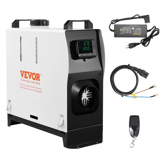 VEVOR Diesel Heater, All-In-One, 5-8 KW, Diesel Air Heater with Remote Control, LCD Display, Fast Heating, Low Fuel Consumption, Portable for Caravans, Motorhomes Interior