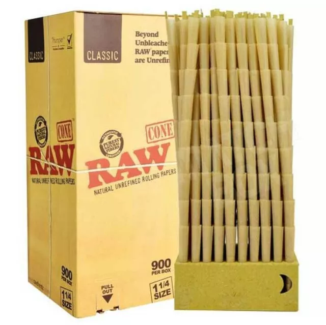 Authentic RAW Classic 1 1/4 Size Pre-Rolled Cone 100 Pack & Fast Shipping 2