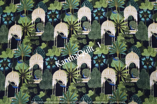 Indian Fabric Handmade Hand Block Print 5 Yard Pure Cotton Fabric Dress making