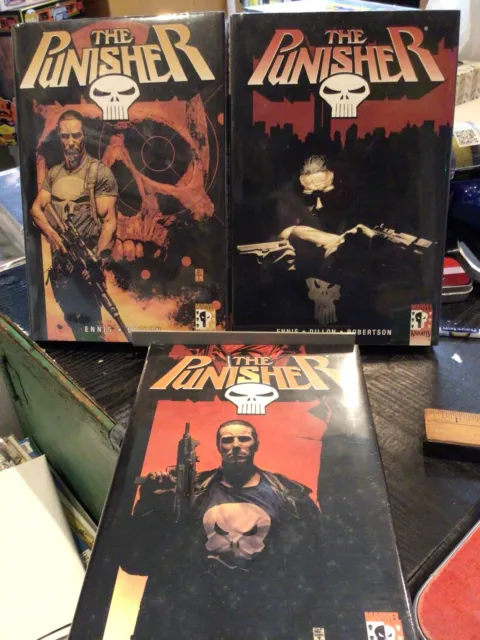 Punisher Vol 1 2 3 Hardcover Sealed Marvel Knights Garth Ennis