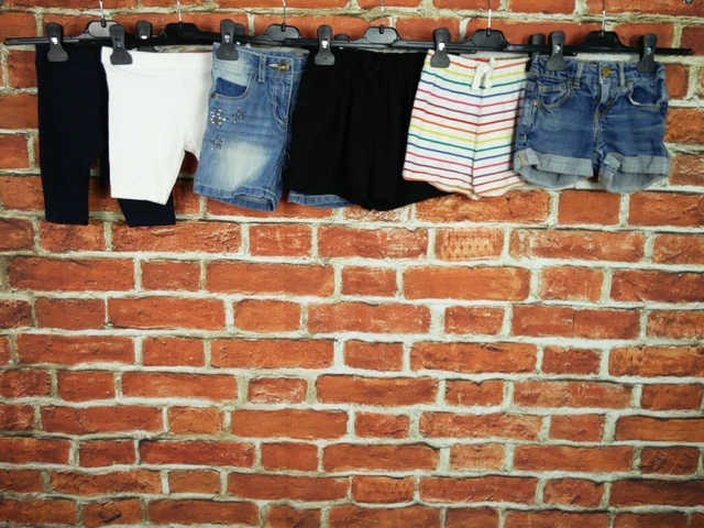 Pacchetto Pantaloncini Ragazze Età 3-4 Anni Next Zara Set Spiaggia Scuola Denim Plain 104Cm