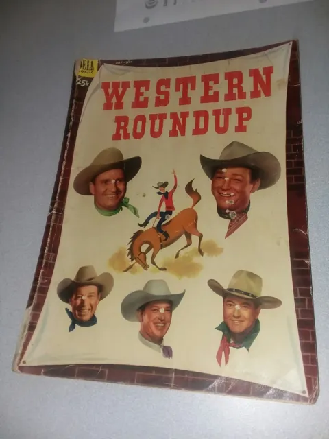Dell Giant Western Roundup #3 golden age giant issue 1953 roy rogers gene autrey