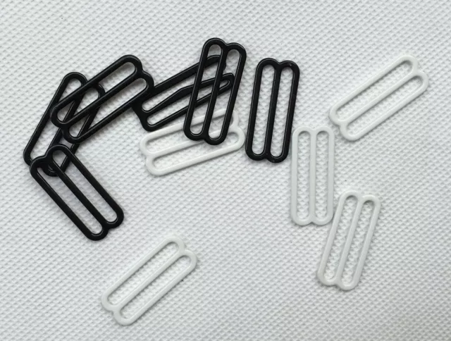 100pc Coated Metal Bra strap Adjustment Clasp slides Rings Hooks Figure  Lingerie