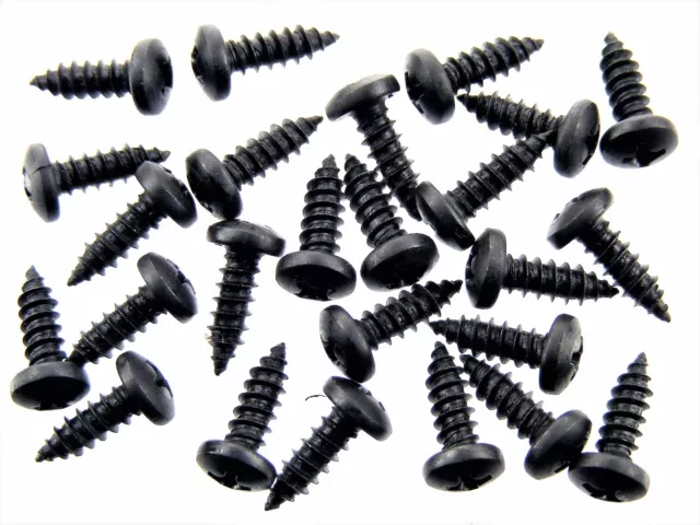 Mopar Black Trim Screws- #8 x 1/2" Phillips Pan Head- 25 screws- #254