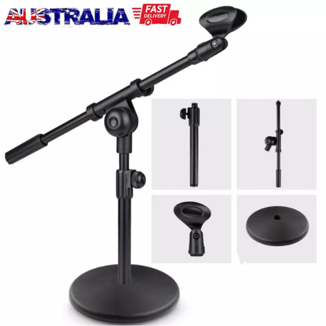 Desktop Microphone Stand with Boom Adjustable Holder Mount for Mic