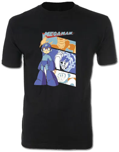 **Legit** Megaman Classic Mega & Boss Fire Elec Ice Man Authentic T-Shirt #90599