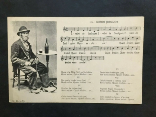 Carte Postale Ancienne Animée - FOLKLORE - Mous Esclos