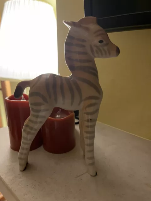 Zebra Figurine, Lomonosov Porcelain, Russia USSR LFZ