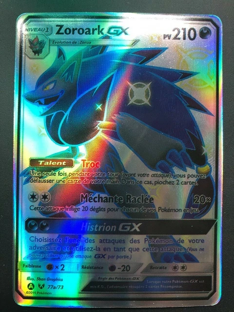 thumbnail image 2 of Shiny Zoroark GX Ultra Rare 77a/73 Pokemon Hidden Fates Alternate Art Promo (LP) 2 of 5