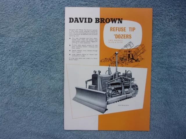 David Brown Dozer Brochure / Advert