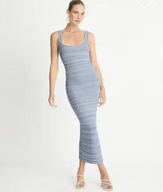 SHEIKE SIZE M Hannah Knit Dress In Denim Brand New With