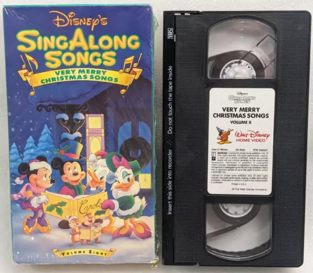DISNEYS SING ALONG Songs Very Merry Christmas Songs (VHS, 1990