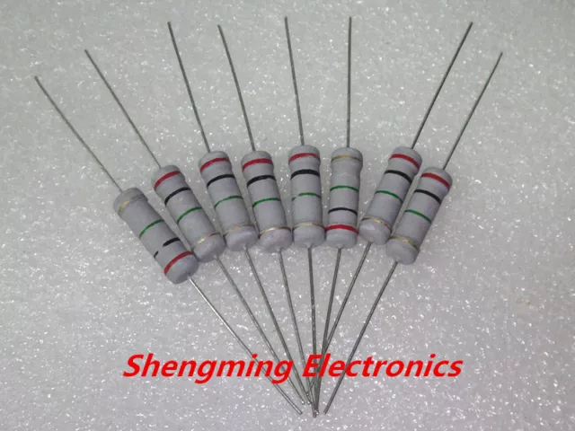 200PCS 2W 20K ohm METAL OXIDE FILM resistor TOL.5%