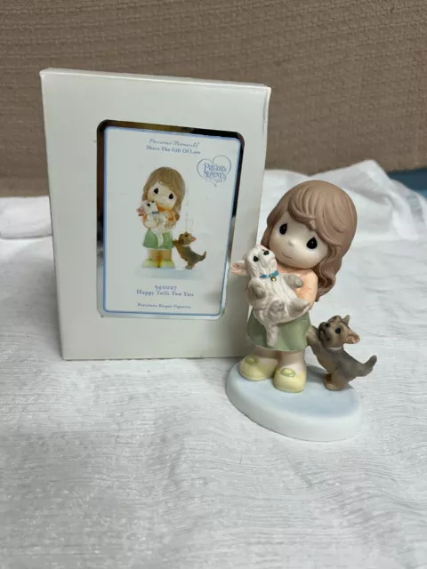 Precious Moments Happy Tails Two You 940027 in Box Very Rare!! in Box Yorkie