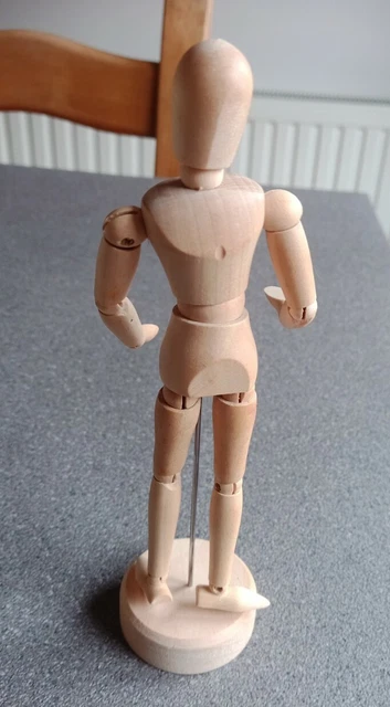 Holz Künstler Figur Modell vollgelenkig Schaufensterpuppe Zeichenhilfe 20cm hoch 3