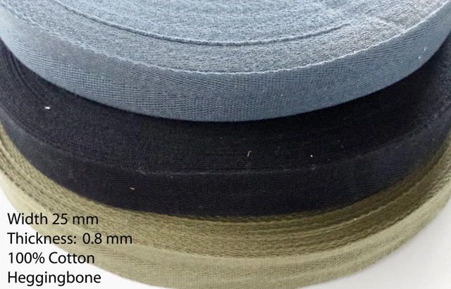 Grembiule Tapebing in cotone 25MM MERCERIA A SPINA DI PESCE TAGLIO NASTRO PER CUCIRE Grembiule Tapebing in cotone 25MM MERCERIA A SPINA DI PESCE TAGLIO NASTRO PER CUCIRE