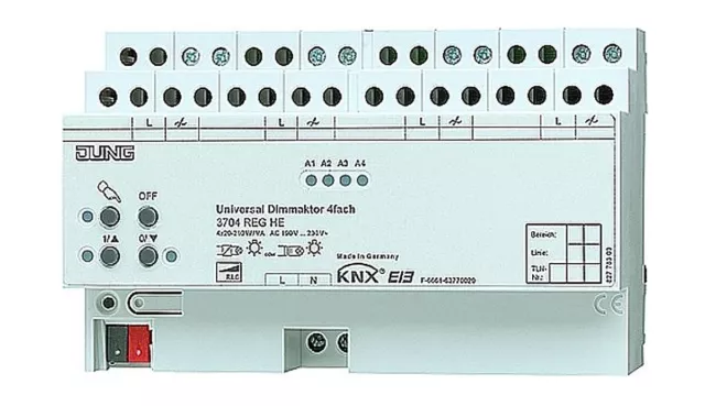 KNX/EIB Universal Dimmaktor 4-fach REG Jung 3704REG HE - gebr.