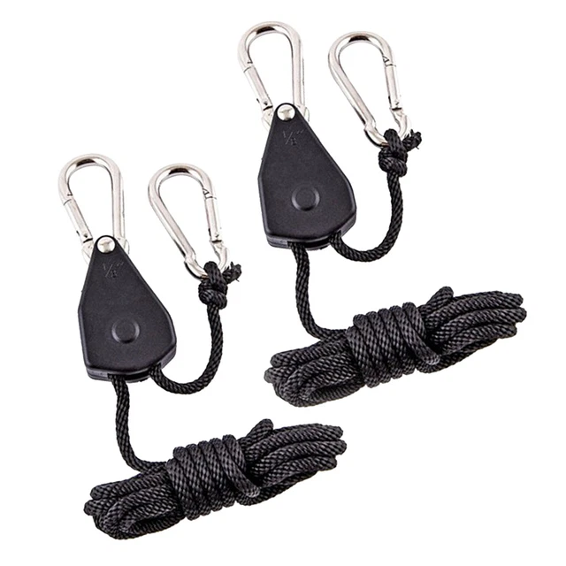 2 Stück 1/8 Zoll Seil Ratsche Lifter Reflektor wachsen Licht Kleiderbügel