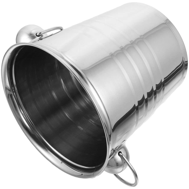 Gatuida Seau à Glace à Double Poignée 14 Cm/2 L En Métal Pour