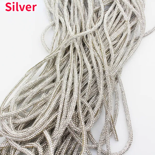 1 Yard Shiny Crystal Rhinestone Rope Chain Trim String DIY Material Sew Supply