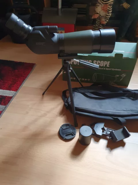 Bauer 20-60 x 60 Spektiv ✯ Wie NEU ✯ Spotting Scope ✯ Wasserdicht ✯ Waterproof