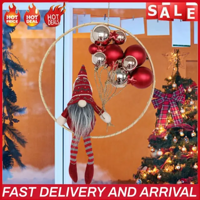 Christmas Wall Hanging Dwarf Holding Balloon Circle Dolls During Festival Theme