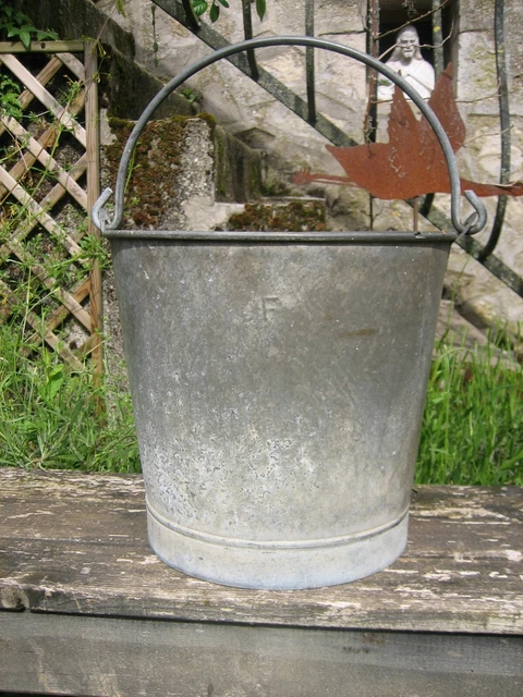 Seau Minnow 2 pièces galvanisé Falls City n° 7810 : équipement de pêche vintage n° FC1 - France