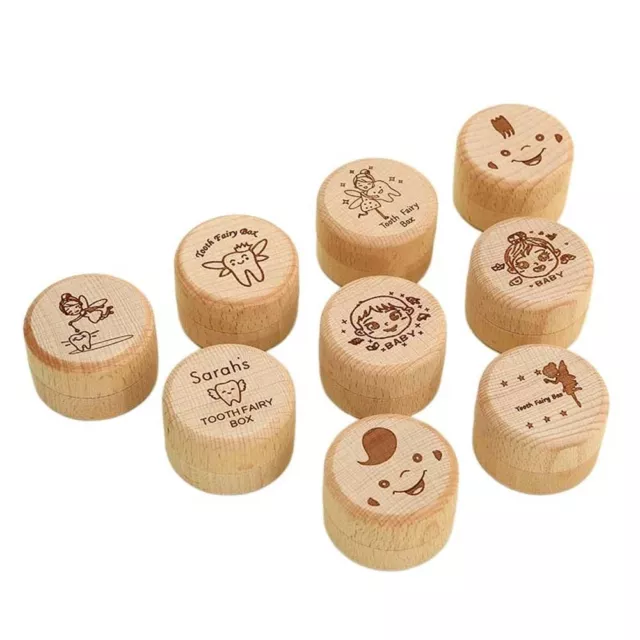 Baby Teeth Save Milk Teeth Organizer Wooden Deciduous Tooth Case  Children