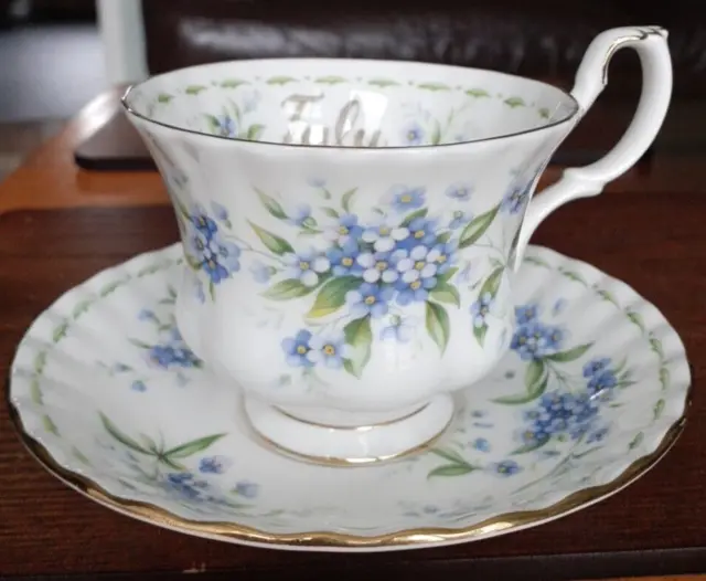 Vintage Royal Albert Bone china cup and saucer July 1970 Flower of the month