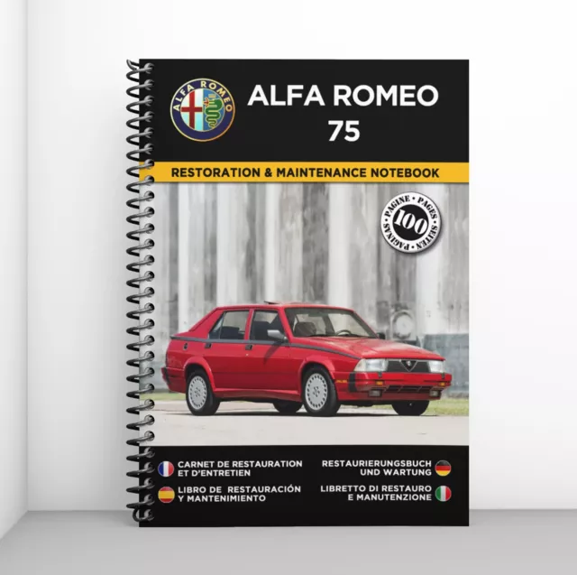 ALFA ROMEO 75 : Carnet de Restauration et d'Entretien - Port Offert