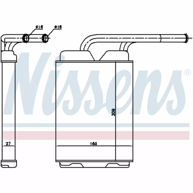 Wärmetauscher, Innenraumheizung NISSENS 73349