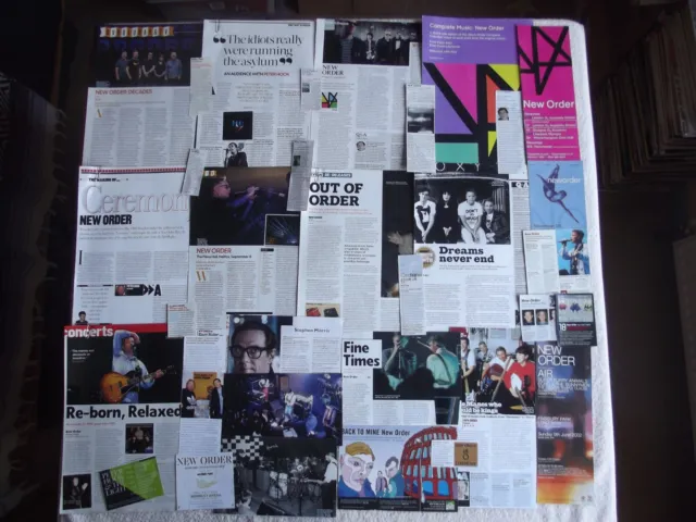 New Order - Magazine Cuttings Collection - Clippings, Photos, Adverts X31.