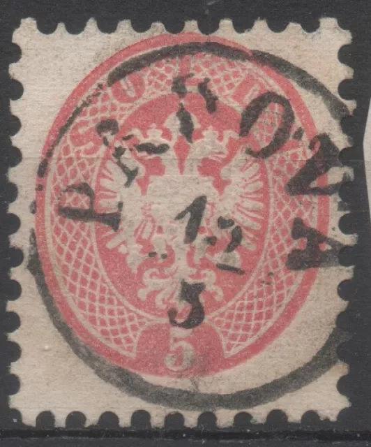 LOMBARDEI-VENETIEN 1863 - 5 soldi used in Padova