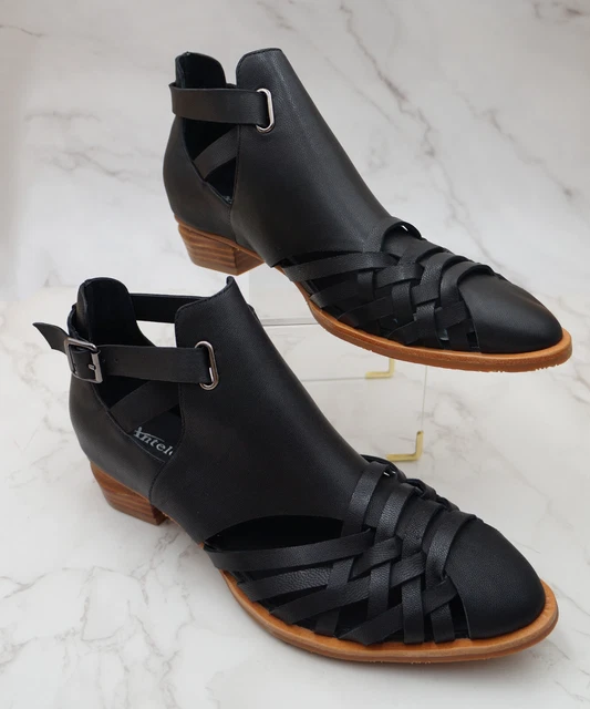 Antelope Leena Huarache Ankle Boots Black - Choose Size - NEW