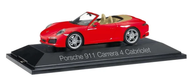 PORSCHE 911 Carrera 4 cabriolet rouge,HER071109, échelle1/43,HERPA