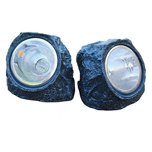 Solar Landscape Lights, Garden Rock Lights Outdoor,2 Pack 10 LED Waterproof