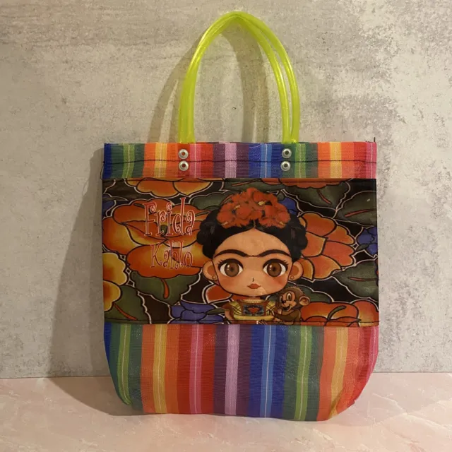 Small Kids Frida Kahlo Beach Tote Bag 15.5 in. x 10.5 in.