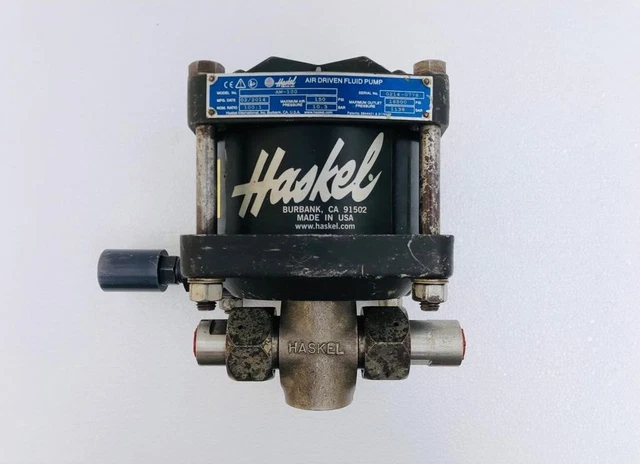 Haskel Aw-100 Air Driven Liquid/ Fluid Pump 1138 Bar 16500 Psi Wp 100:1 Ratio #7