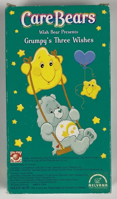 Grumpy No Child CARE BEARS GRUMPYS Three Wishes VHS Video Cassette Tape Vintage 2003 ...