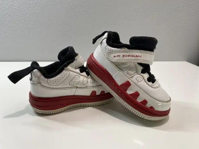 Nike Air Jordan Fusion 9 GT - Toddler Baby Sz 4C - White/Red Low AJF 9