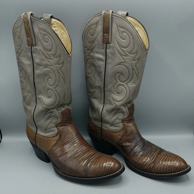 RODEO BOOTS COWBOY GENUINE LEATHER WESTERN SQUARE TOE BOTAS VAQUERAS DE HOMBRE e