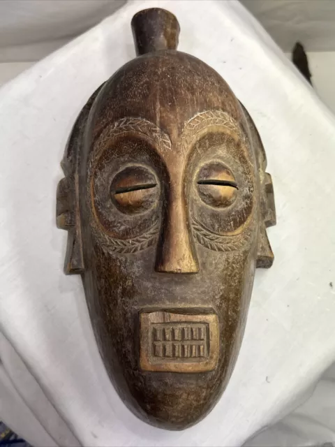 Lwena Mask Angola Congo African Art  14” Vintage Hand Carved