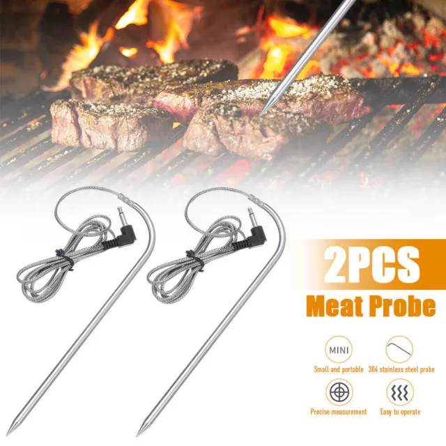 2PCS Replacement Probe Meat Temperature for PT1000 Pit Boss Pellet Grill Smokers