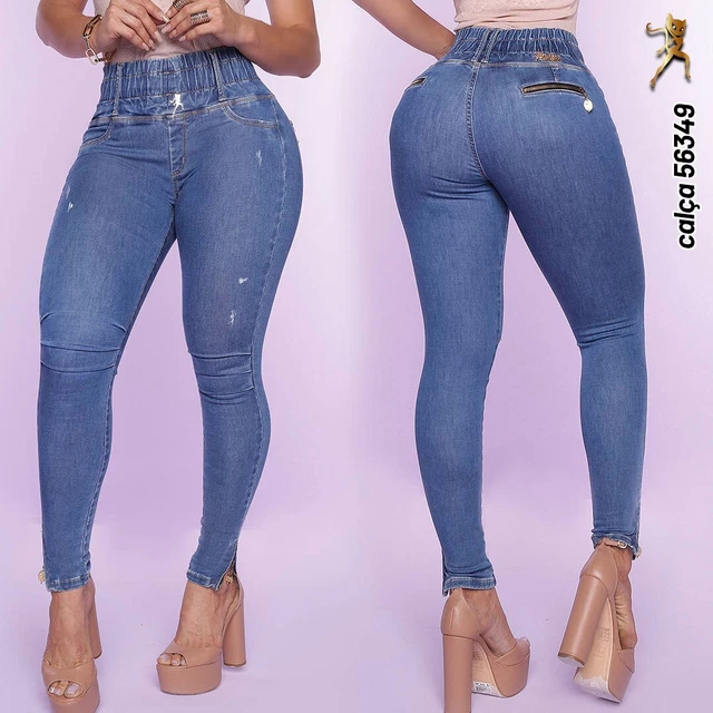 HIGH WAIST STRETCH PushUp Brazil Bum Shaping Skinny Lipo Denim Jeans